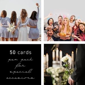 Lot de 50 cartes de souvenirs minimalistes pour mariage anniversaire et remise de diplôme