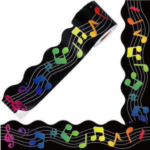 Musical Notes Bulletin Board Borders Scalloped Border Trim For Classroom Blackboard School Office Educational Decoration