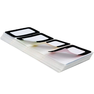 Lot d'étiquettes de nom rectangulaires à bord noir pour fournitures scolaires et bureau