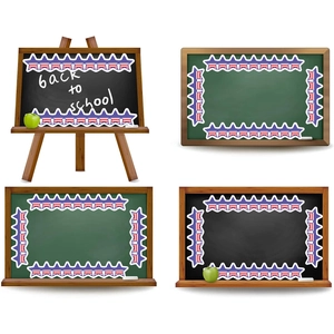 Onafhankelijkheidsdag bulletin board rand stickers in rood wit en blauw met sterren