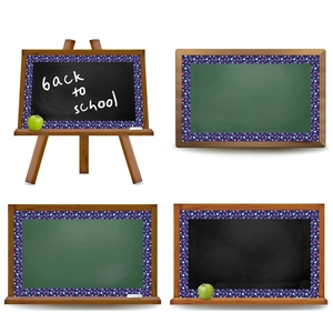 Patriotic scalloped bulletin board border stickers with red white blue star patterns