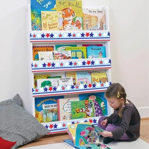 Independence Day star border stickers for children bookshelf decoration in red white and blue