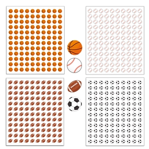 Sports Theme Stickers Basketball Football Baseball Rugby Decoration DIY Scrapbooking Waterproof Adhesive Decals For Students Fans