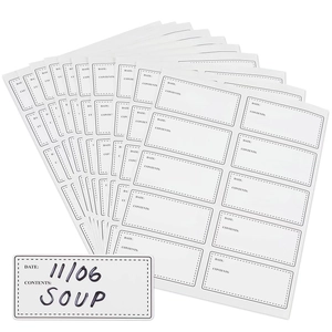 Removable Waterproof Kitchen Food Storage Labels For Date Identification Synthetic Paper Stickers For Freezer Containers