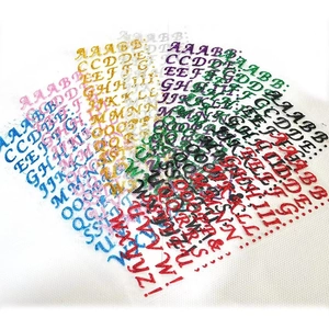Pegatinas de Alfabeto y Números con Purpurina Calcomanías de Letras de Vinilo Impermeables Para DIY Scrapbooking Tazas Laptop Etiquetas Decorativas