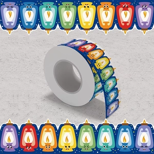 Rainbow Cartoon Lantern Emoji Bulletin Board Borders Decorative Self Adhesive Sticker Roll For Classroom School Office Decor