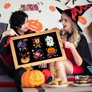 Halloween character felt board set with cute pumpkin and ghost stickers for kids party