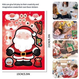 Weihnachts-DIY-Puzzle-Sticker mit Weihnachtsmann-Motiven für Kinderbasteln und Dekoration