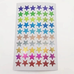 60 autocollants étoiles métalliques colorés pour tableaux de récompense et écoles