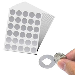 Étiquettes Autocollantes à Gratter Métalliques Rondes Or Argent Autocollants Revêtement Rond Pour Jeu de Mariage Fête DIY