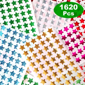 Set of 1620 holographic star stickers for student rewards and teacher classroom planning