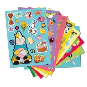 Easter Stickers For Kids DIY Decorative Adhesive Paper Bunny Egg Chick Gnome Patterns For Holiday Party Favor Gift