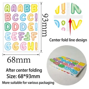Waterproof colorful alphabet stickers in macaron colors for DIY cups and lunch boxes