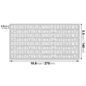 Waterproof DIY letter stencil sheet 275x140mm for decorating cups and laptops