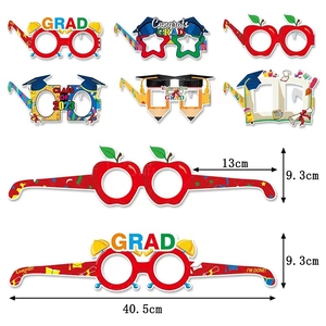Funny Graduation Party Photo Booth Props Paper Glasses Congrats Grad Class Of 2023 Doctorate Hat Designs Party Decorations