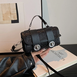 Damen Trendige PU Leder Umhängetasche Kleine Quadratische Marmormuster Strass Mini Schultertasche Mit Metall Rundschloss Handtasche