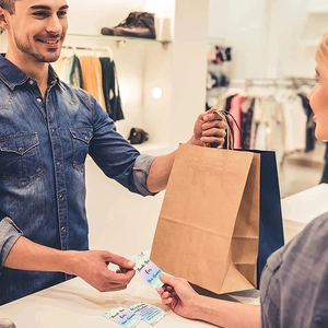 Aquarel wasvoorschrift kaarten en bedankkaartjes voor kledingverzorging in de winkel