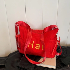 2025 New Fashion Large Capacity Women Shoulder Bag Urban Simple PU Leather Tote Bag With Embroidered Letters Casual Crossbody Bag