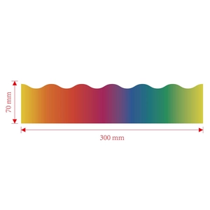 Scalloped Rainbow Border Stickers Classroom Bulletin Board Decor Back To School Rainbow Gradient Scalloped Bulletin Board Borders Stickers For Chalkboard Classroom Office Decoration