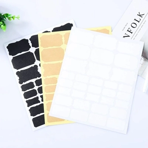 Waterproof Erasable PVC Chalkboard Sticker Labels For Kitchen Jar Bottles Organization Kraft Paper DIY Removable Marking Pantry Tags