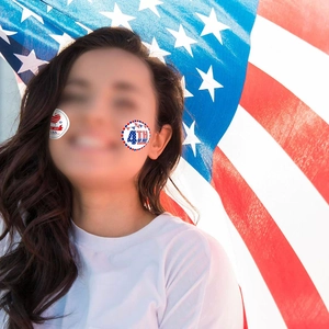 Gesichtsaufkleber zum Unabhängigkeitstag mit US-Flaggenmotiven für die 4. Juli Feier