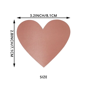 Pink heart-shaped scratch stickers measuring 3.2 x 2.8 inches for gifts and DIY projects