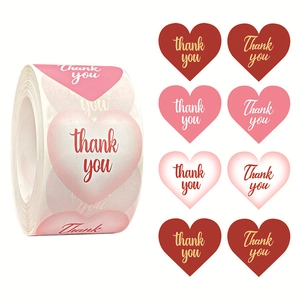 Rot Rosa Herz Dankeschön Aufkleber Selbstklebende Etiketten Für Valentinstag Hochzeit Party Geschenkverpackung Umschlag Siegel Dekoration