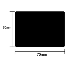 Etichette lavagna nere 50x70mm per barattoli da cucina con finitura opaca e angoli tondi