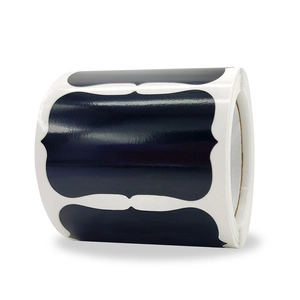 Waterproof removable chalkboard sticker roll with decorative frame for kitchen labels