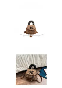 Detailed size chart for the leopard print mini backpack showing height 18cm and length 24cm
