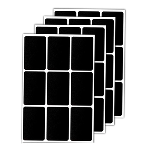 Etiquetas Rectangulares de Pizarra Negras Impermeables Removibles de PVC para Organización de Tarros de Cocina