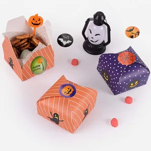 Halloween gift box set with mummy pumpkin ghost stickers and treat packaging boxes