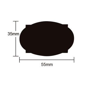Waterproof oval blackboard stickers 55x35mm, removable PVC labels for organization