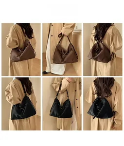 Collage of a woven textured tote bag showing crossbody and shoulder carrying styles