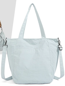 Large Capacity Nylon Tote Bag For Women Casual College Style Crossbody Bag Minimalist Daily Commuting Shoulder Handbag