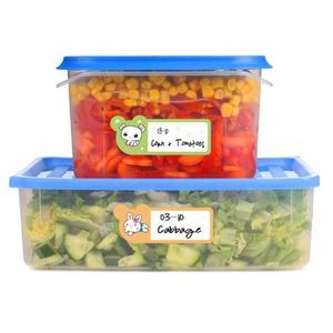 Waterproof cartoon rabbit name stickers and labels on food storage containers