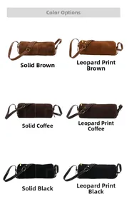 Detailed color selection showing solid and leopard print cylinder shoulder bags