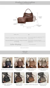 Tabella delle taglie dettagliata e specifiche per set borsa a secchiello con dimensioni