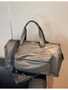 Sac de voyage imperméable gris foncé grande capacité pour affaires et sport fitness
