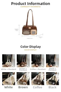 Guide des tailles détaillé pour sac bowling minimaliste en quatre couleurs avec mesures