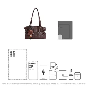 Deep brown tote bag showing large capacity for umbrella, power bank and daily essentials
