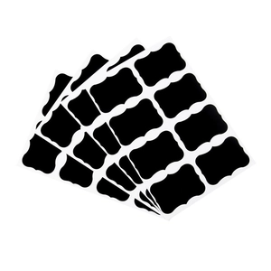 Étiquettes de Tableau Noir Inscriptibles en PVC Imperméables Amovibles pour Bocaux de Cuisine et Bouteilles Bord Ondulé