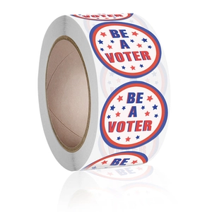 Be A Voter Wahl Aufkleber Amerikanischer Unabhängigkeitstag Sterne Streifen Herz Rund Selbstklebende Etiketten Für Party Deko