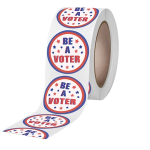 Rolle rot-weiß-blaue Be A Voter Aufkleber für die Dekoration zum US-Wahltag