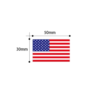Standard USA flag rectangular sticker labels 50mm x 30mm for Independence Day