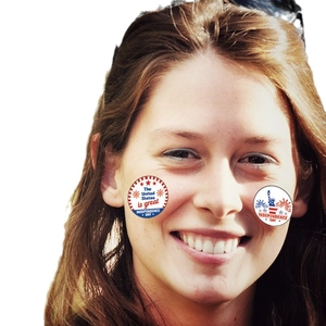 Autocollants de visage Independence Day avec Statue de la Liberté et couleurs du drapeau