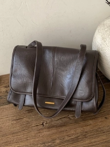 Vintage Maillard PU Leder Umhängetasche Große Kapazität Crossbody Tote Bag Für Damen Retro Pendeln Täglich Messenger Bag