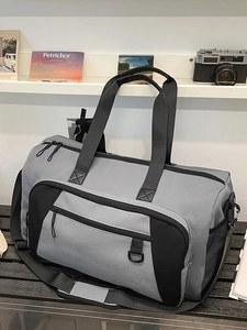 Large Capacity Travel Duffle Bag Oxford Cloth Waterproof Gym Sports Bag With Shoe Compartment Dry Wet Separation Weekend Bag