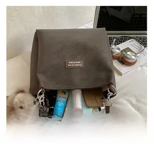 Macro shot showing the spacious interior of the brown tote bag for daily essentials