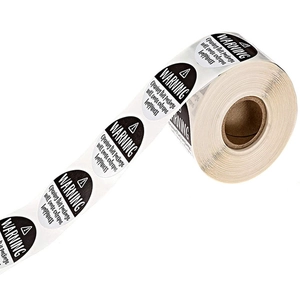 500pcs black and white warning stickers roll for gift packaging with extreme happiness text